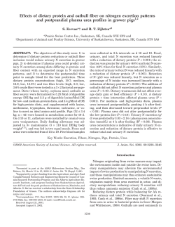 Effects of dietary protein and oathull fiber on nitrogen excretion