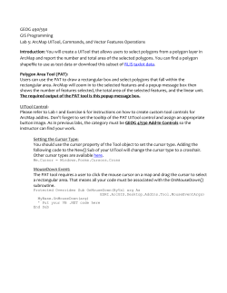 GEOG 490/590 GIS Programming Lab 5: ArcMap UITool