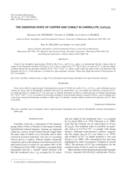 THE OXIDATION STATE OF COPPER AND COBALT IN