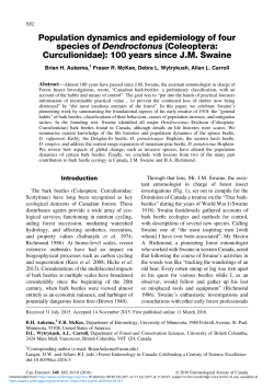 Population dynamics and epidemiology of four species of