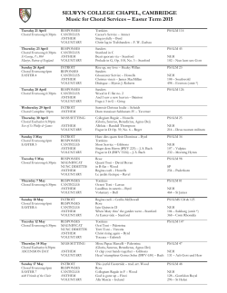 Easter Term 2015