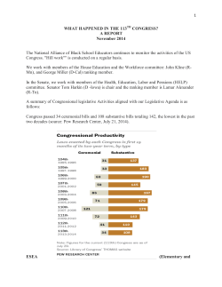 What Happened in the 113th Congress? (November 2014)