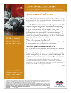 Loss Control - Spontaneous Combustion