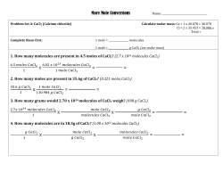 Mole Conversions