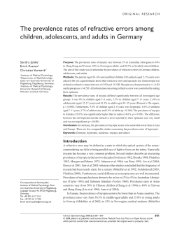 The prevalence rates of refractive errors among