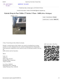 Kairak Drop in Pan Chiller 27 Inches 3 Pans $400 (Olivet Michigan)
