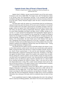 Captain Grant: One of Verne`s Finest Novels