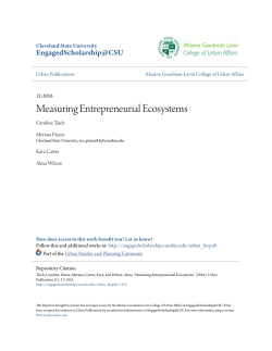 Measuring Entrepreneurial Ecosystems