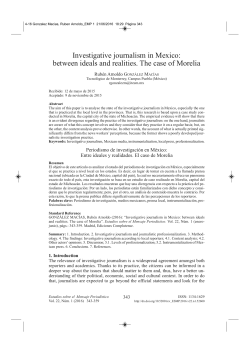 Investigative journalism in Mexico - Revistas Cient&iacute;ficas Complutenses