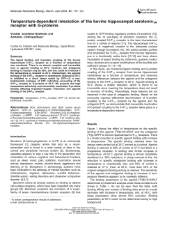 Temperature-dependent interaction of the bovine