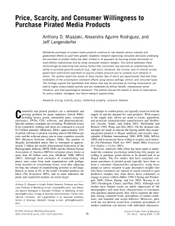 Price, Scarcity, and Consumer Willingness to - DataPro