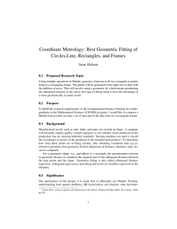 Coordinate Metrology: Best Geometric Fitting of Circles,Line
