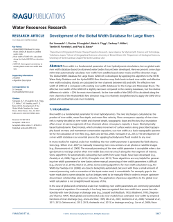 (2014), "Development of the Global Width Database for Large Rivers,"