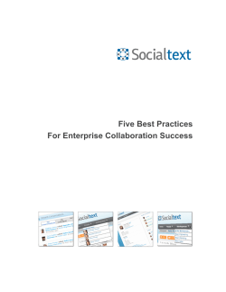 Five Best Practices For Enterprise Collaboration Success