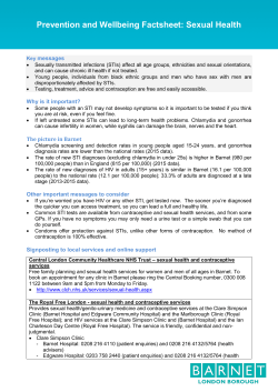 Prevention and Wellbeing Factsheet: Sexual Health
