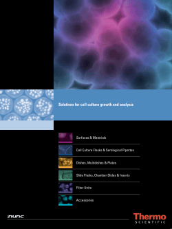 Nunc Solutions for Cell Culture and Growth