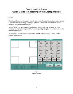 Crossroads Software Quick Guide to Sketching in the Laptop Module