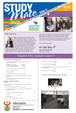 English FAL Sample paper 3