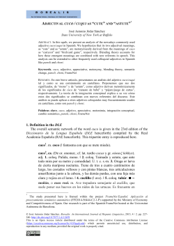 1. Definition in the DLE The overall semantic network of the word