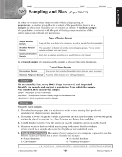 Sampling and Bias (Pages 708&ndash;713)