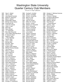 Quarter Century Club Members - WSU HRS Website