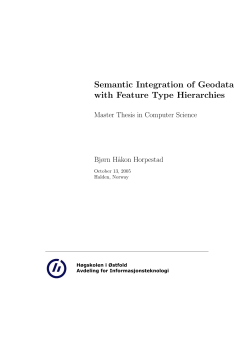 Semantic Integration of Geodata with Feature Type