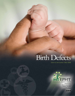 Birth Defects: Data and Measures 2006-2008 ( PDF )