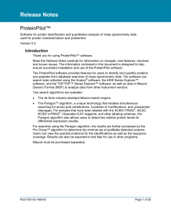ProteinPilot Software Release Notes