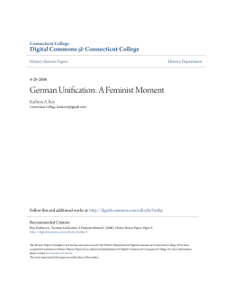 German Unification: A Feminist Moment