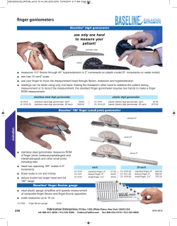 finger goniometers - Fabrication Enterprises