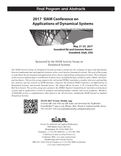 printed program - Society for Industrial and Applied Mathematics