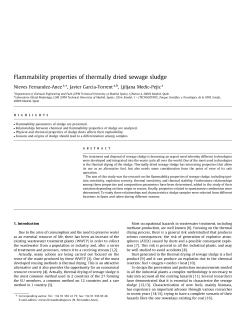 Flammability properties of thermally dried sewage sludge