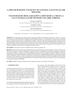 LAMINAR BURNING VELOCITY OF NATURAL GAS/SYNGAS