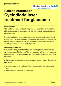 Cyclodiode laser treatment for glaucoma