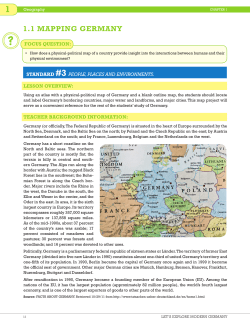 1.1 mAPPIng germAny