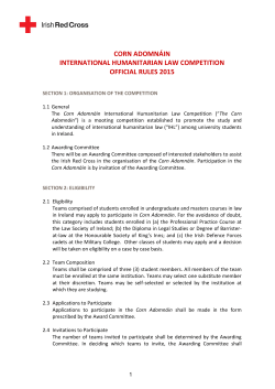 corn adomn&aacute;in - Irish Red Cross