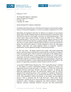 joint letter to the South Carolina Senate President Pro Tempore