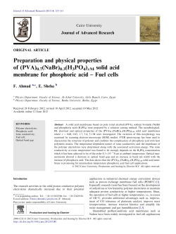 Preparation and physical properties of (PVA)0.7(NaBr)0.3(H3PO4