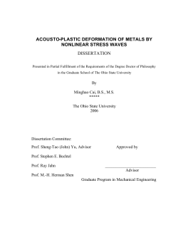 acousto-plastic deformation of metals by nonlinear stress waves