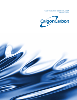 CALGON CARBON CORPORATION - Investor Relations Solutions