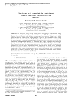 Simulation and Control of the Oxidation of Sulfur Dioxide in a Micro
