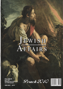 Pesach 2010 - South African Jewish Board of Deputies