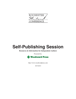 Self-Publishing Session