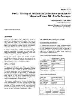 A Study of Friction and Lubrication Behavior for