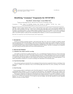 Identifying &ldquo;resonance&rdquo; frequencies for SSVEP-BCI.