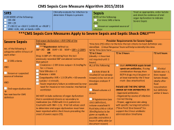 CMS Sepsis Core Measure Algorithm 2015/2016 SIRS