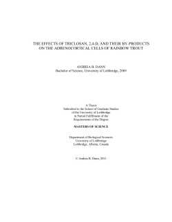 the effects of triclosan, 2,4-d, and their by