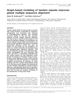 Graph-based modeling of tandem repeats