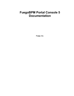 FuegoBPM Portal Console 5 Documentation