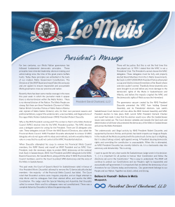President`s Message - Manitoba Metis Federation